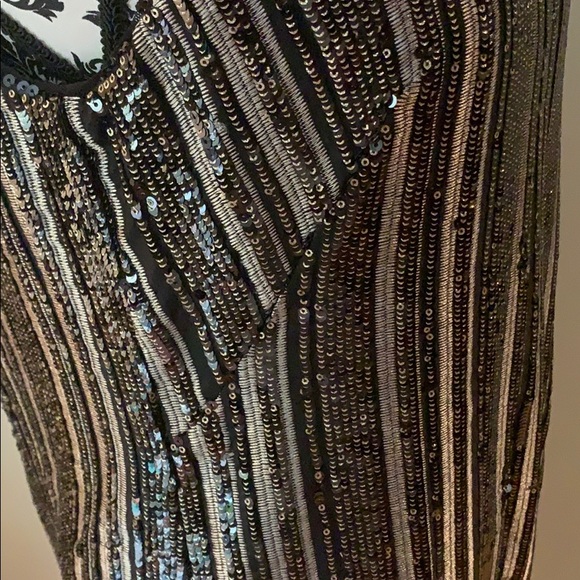 NWT Lauren Ralph Lauren Striped Sequin Dress - Picture 9 of 13